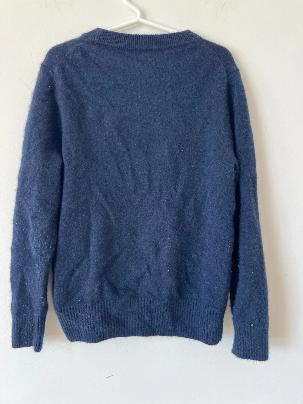 Crewcuts 100% Cashmere Crewneck Sweater Navy Blue Boys Size 6-7 Youth